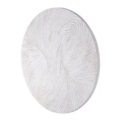 PTMD Wandornament Wiktor Wit MDF swirl carved L - Ø 120 cm