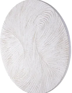 PTMD Wandornament Wiktor Wit MDF swirl carved S - Ø 90 cm