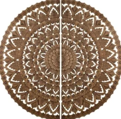 PTMD Wandornament Willian Bruin 2 delen - Ø 180 cm