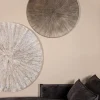 PTMD Wandornament Zapp Wit geribbeld rond L