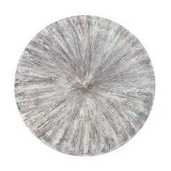 PTMD Wandornament Zapp Wit geribbeld rond L