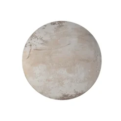 PTMD Wandpaneel Moti Creme canvas structuur rond L