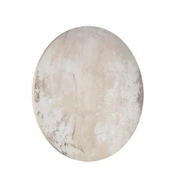 PTMD Wandpaneel Moti Creme canvas structuur rond L