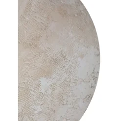 PTMD Wandpaneel Moti Creme canvas structuur rond S