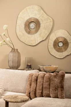 PTMD Wandpaneel Rella Beige gegoten aluminium met centrale steen S