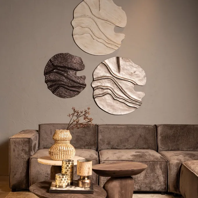PTMD Wandpaneel Samraj Bruin MDF Wave met structuur