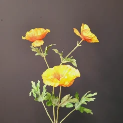 Pure Kunsttak Papaver X3 72 cm geel oranje