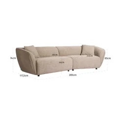 Richmond Interiors Bank Armand naturel blockweave