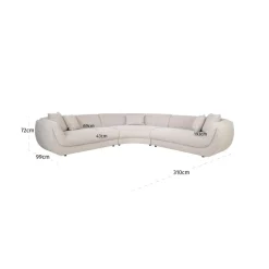 Richmond Interiors Bank Gianelle naturel chunky