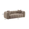 Richmond Interiors Bank Hogan mocca chunky 3-zits
