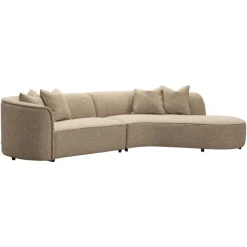 Richmond Interiors Bank Romero zand tweed ottoman rechts