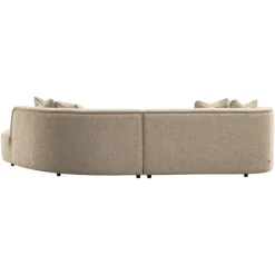Richmond Interiors Bank Romero zand tweed ottoman rechts