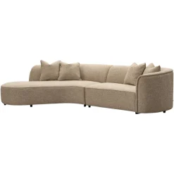 Richmond Interiors Bank Romero zand tweed ottoman links