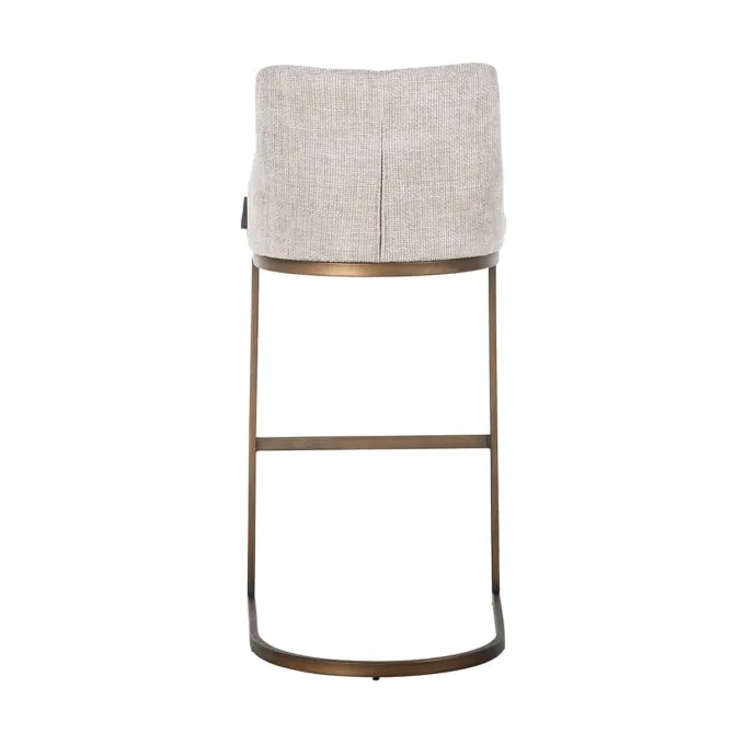 Richmond Interiors Barstoel Bolton natural renagade met geborsteld goud