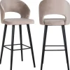 Richmond Interiors Barstoel Savoy khaki velvet - Showroommodel
