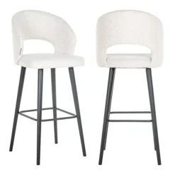 Richmond Interiors Barstoel Savoy white bouclé (Copenhagen 900 Bouclé White)