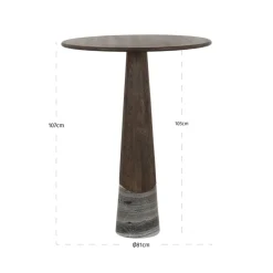 Richmond Interiors Bartafel Harper Smoked charchoal Ø 81 cm