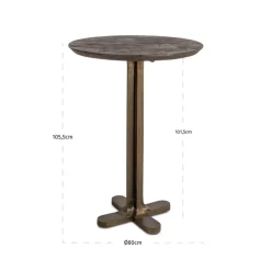 Richmond Interiors Bartafel Revelin dark brown 80Ø