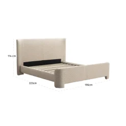 Richmond Interiors Bed Divana beige chevron 160x200