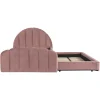 Richmond Interiors Bed Pixie rosewood jewel 120x200 met uitschuifbed