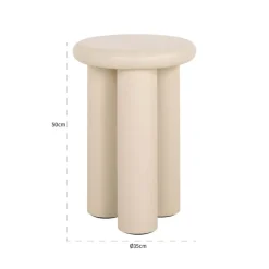 Richmond Interiors Bijzettafel Elbaz 35Ø beige