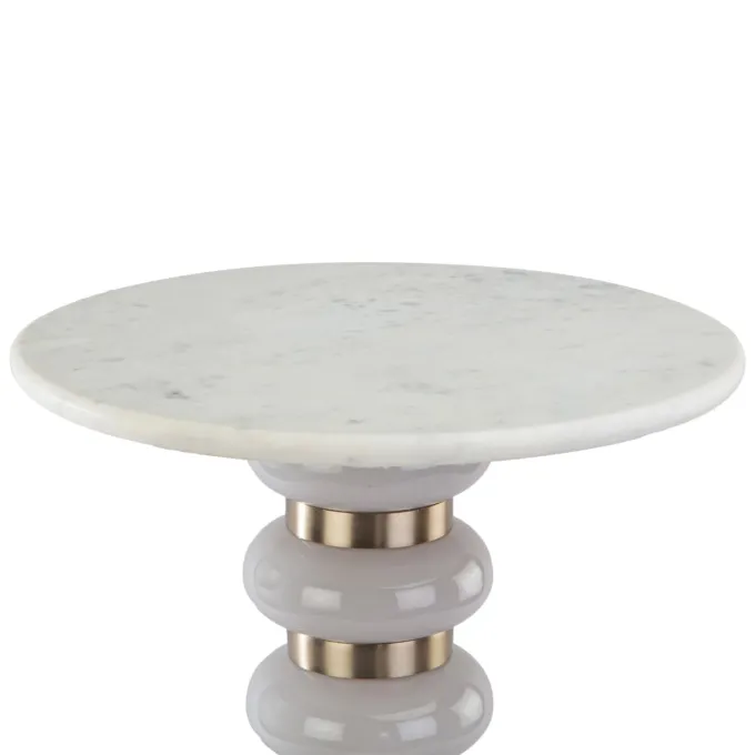 Richmond Interiors Bijzettafel Villeray wit Ø40 cm