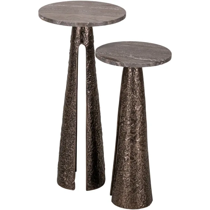 Richmond Interiors Bijzettafel Eldora brons 25Ø