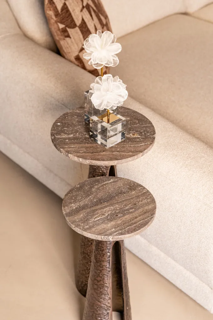 Richmond Interiors Bijzettafel Eldora brons 25Ø