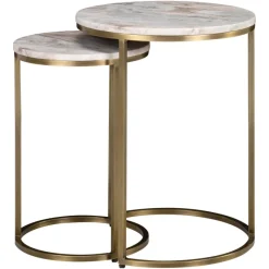 Richmond Interiors Bijzettafel Bottega Blush beige - Set van 2