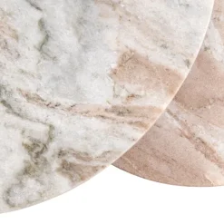 Richmond Interiors Bijzettafel Bottega Blush beige - Set van 2