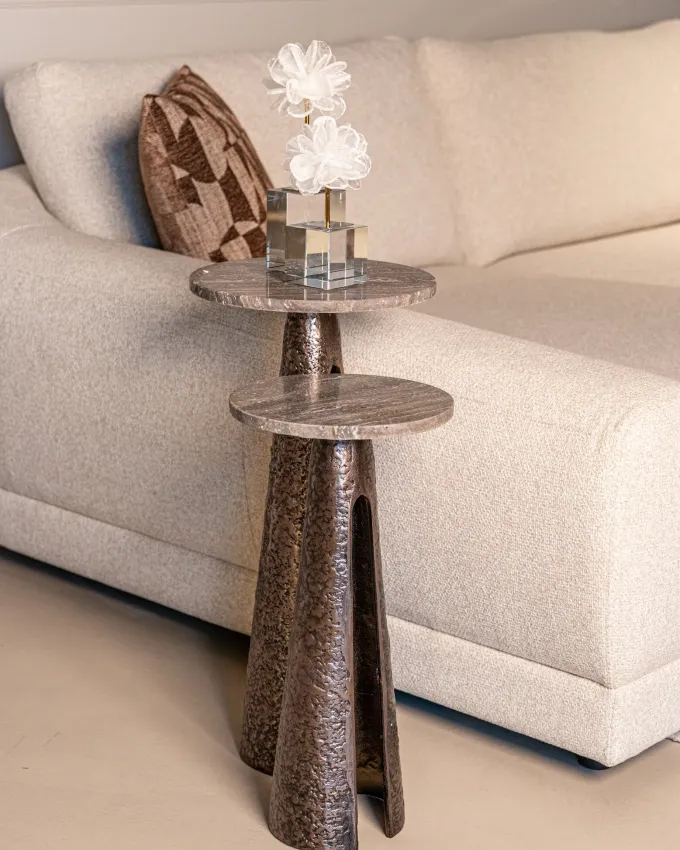 Richmond Interiors Bijzettafel Eldora brons 30Ø