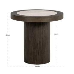 Richmond Interiors Bijzettafel Nando brown
