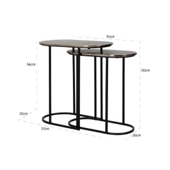 Richmond Interiors Bijzettafel Chandon set van 2 (Champagne gold) - Richmond Interiors