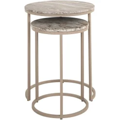 Richmond Interiors Bijzettafel Fairfax set van 2 Stone