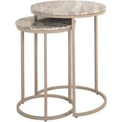 Richmond Interiors Bijzettafel Fairfax set van 2 Stone