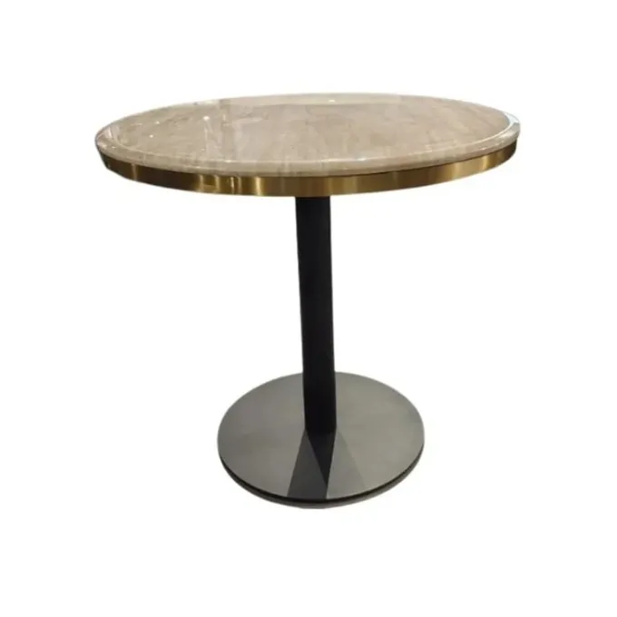 Richmond Interiors Bistrotafel Brazza 80Ø Beige