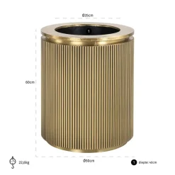 Richmond Interiors Bloempot Ironville 50Ø Brushed Goud