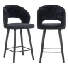 Richmond Interiors Counterstoel Savoy black chenille - Showroommodel