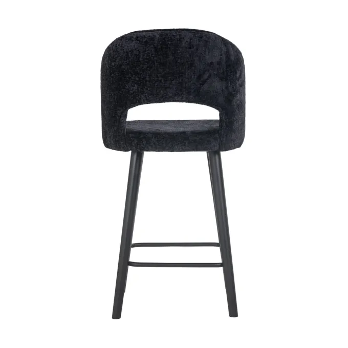 Richmond Interiors Counterstoel Savoy black chenille - Showroommodel