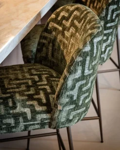 Richmond Interiors Counterstoel Pullitzer moss labyrinth