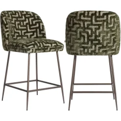 Richmond Interiors Counterstoel Pullitzer moss labyrinth