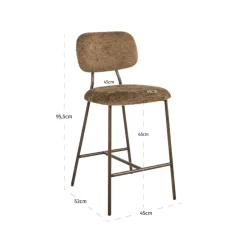 Richmond Interiors Counterstoel Xenia brandy fusion Set van 2