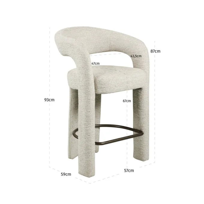 Richmond Interiors Counterstoel Soho naturel linear