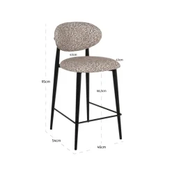 Richmond Interiors Counterstoel Dantes natural geo fire retardant