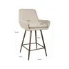 Richmond Interiors Counterstoel Linsey naturel chunky draaibaar - Set van 2