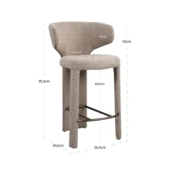 Richmond Interiors Counterstoel Viola mocca chunky