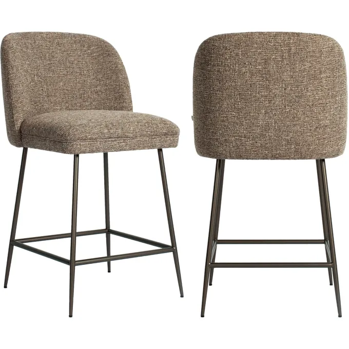 Richmond Interiors Counterstoel Pullitzer bruin tweed