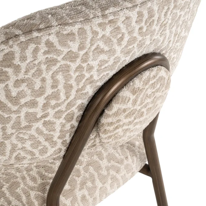 Richmond Interiors Counterstoel Xenia beige leopard fire retardant (Set of 2)