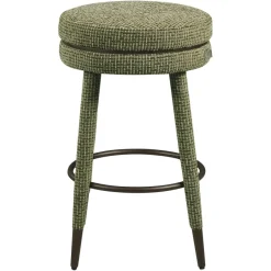 Richmond Interiors Counterstoel Tenashar green blockweave draaistoel