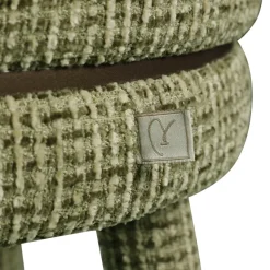 Richmond Interiors Counterstoel Tenashar green blockweave draaistoel